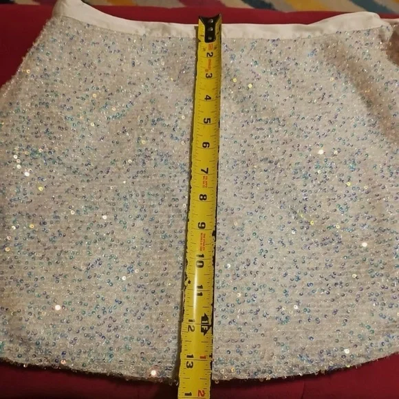 Forever 21 White Sequin Wrap Skirt - Picture 13 of 14